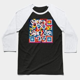 RickRoll QR Code Hidden Image Baseball T-Shirt